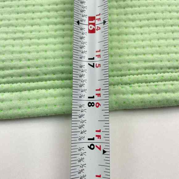 Nike Womens Cropped Sweater Solid Green Waffle Knit 1/4 Zip Oversized Size Small - Picture 15 of 15